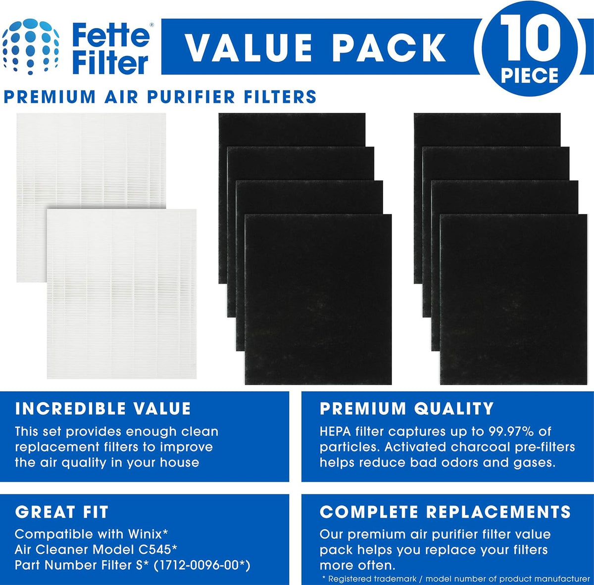 2 True HEPA + 8 Carbon Filters Q5713