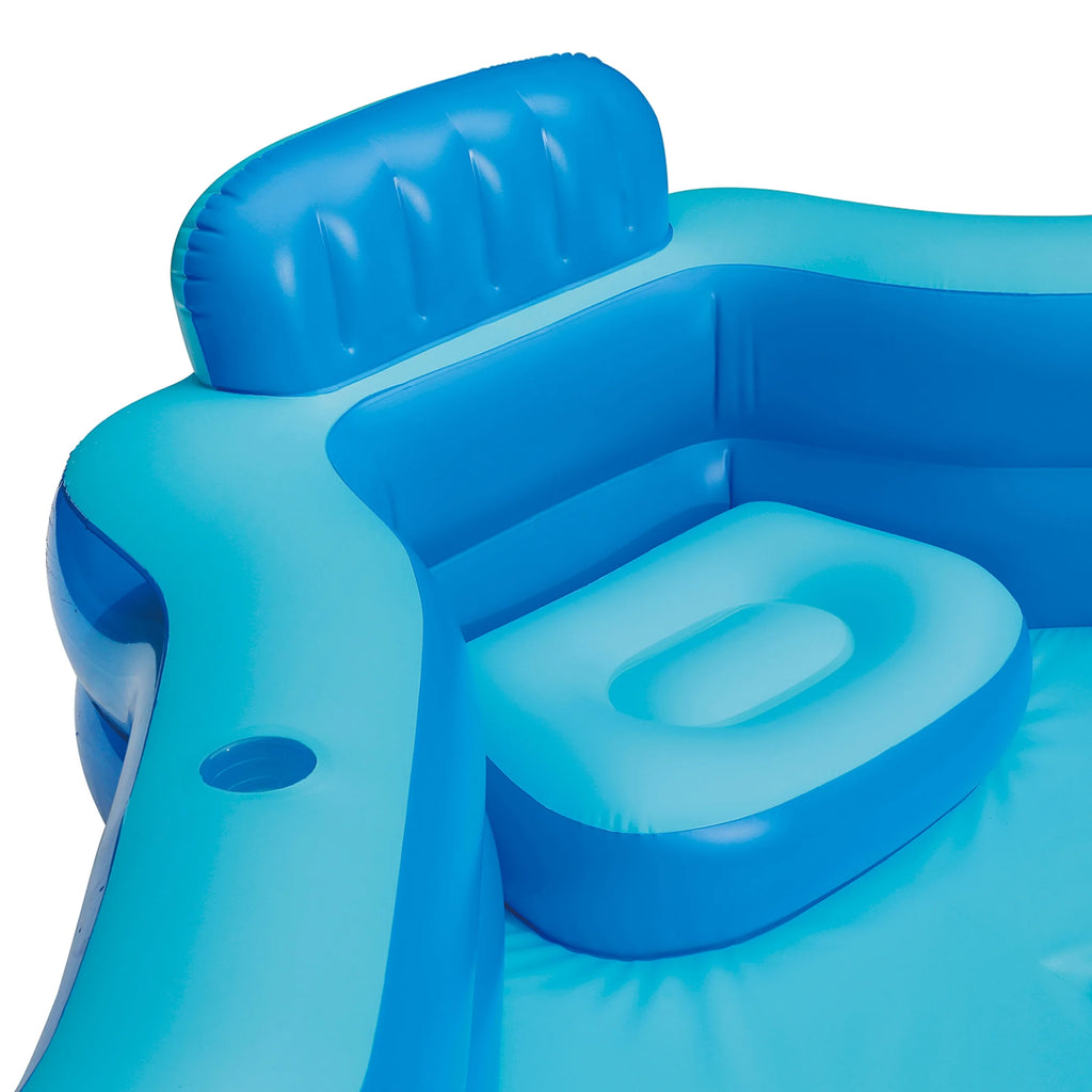 Blue Inflatable Family Swimming Pool 4 Seats Square N7705