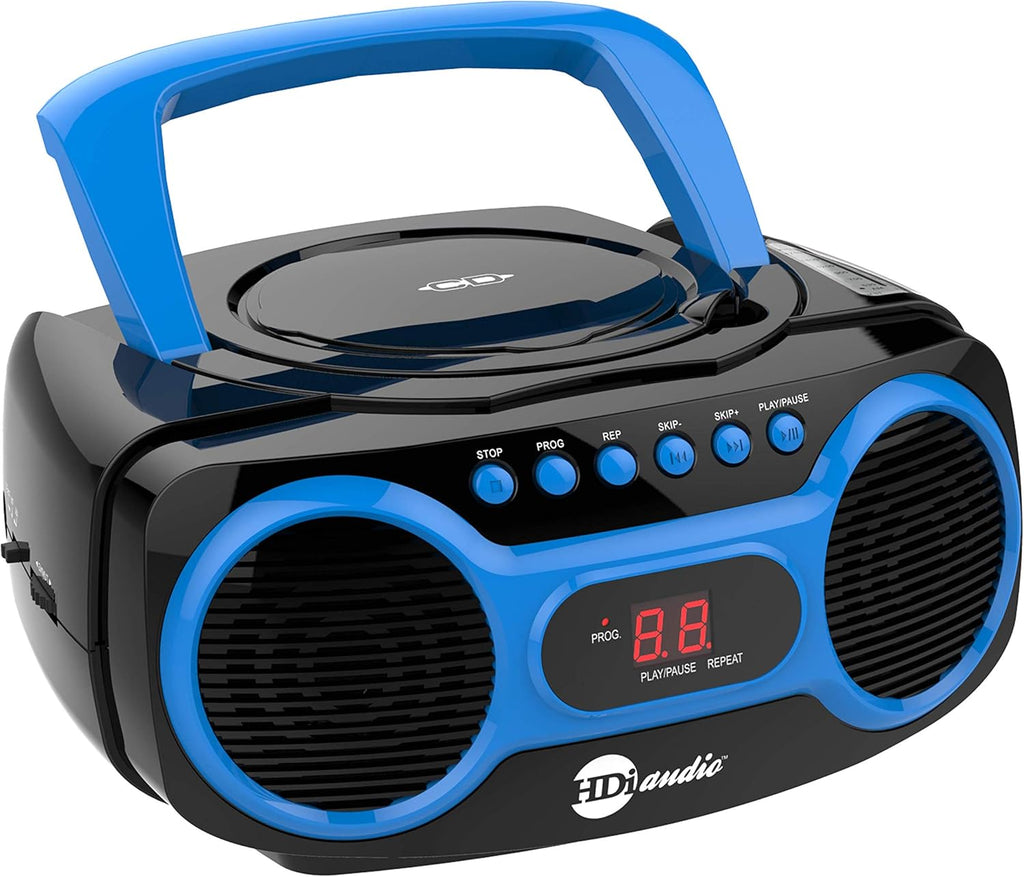Blue Sport CD Boombox with AM/FM Radio and Aux Line-in M82586