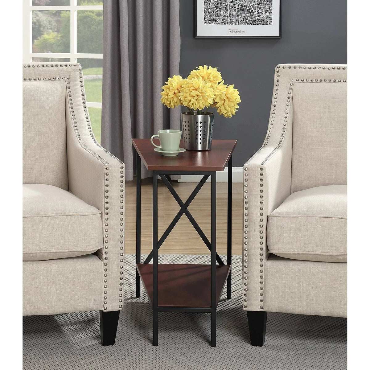 Weathered Grey Wedge End Table E1128