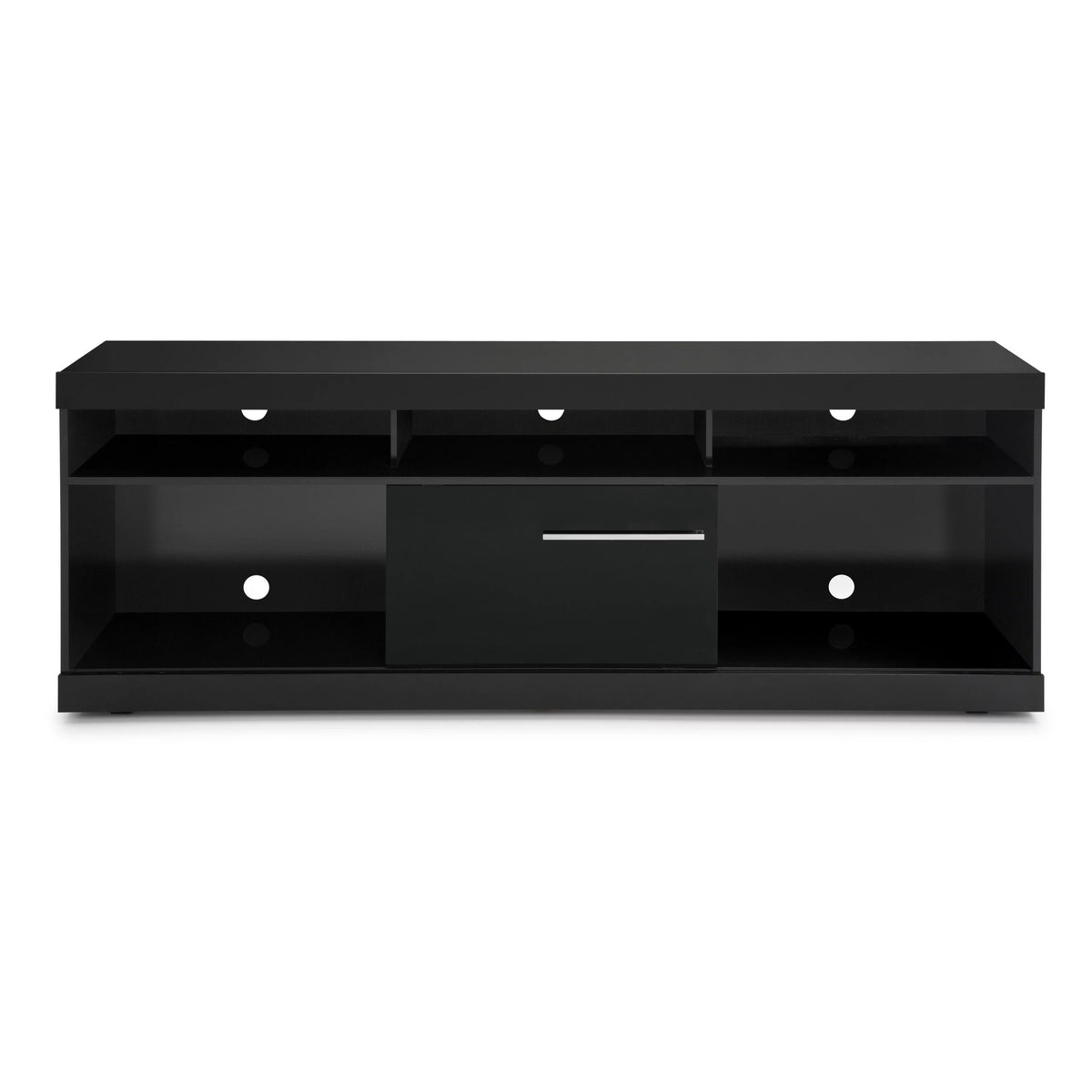 Black Wooden TV Stand with Sliding Door M72907