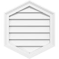 24x22W x 40x22H Vertical Peaked Surface Mount PVC Gable Vent 12/12 Pitch C47206