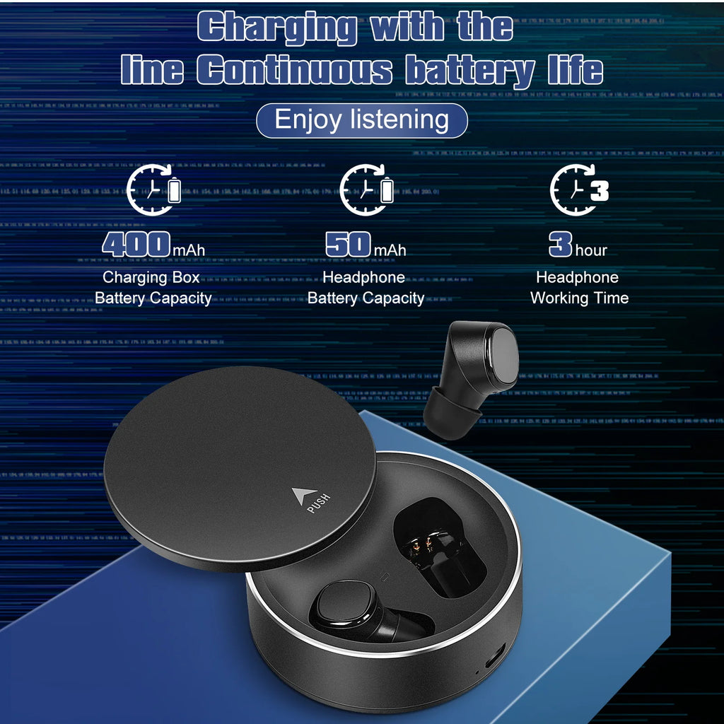 True Wireless Earbuds IPX5 Waterproof with Mic - Black Q41106