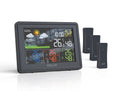 Weather Station with 3 Wireless Remote Sensors, Atomic Alarm Clock, Humidity Monitor, Large LCD Display F735706