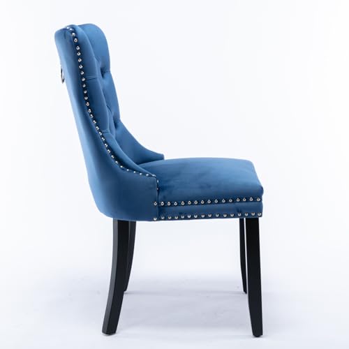 Green Velvet Dining Chairs Set of 2 Z401043