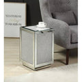 Glass Top Block End Table J642