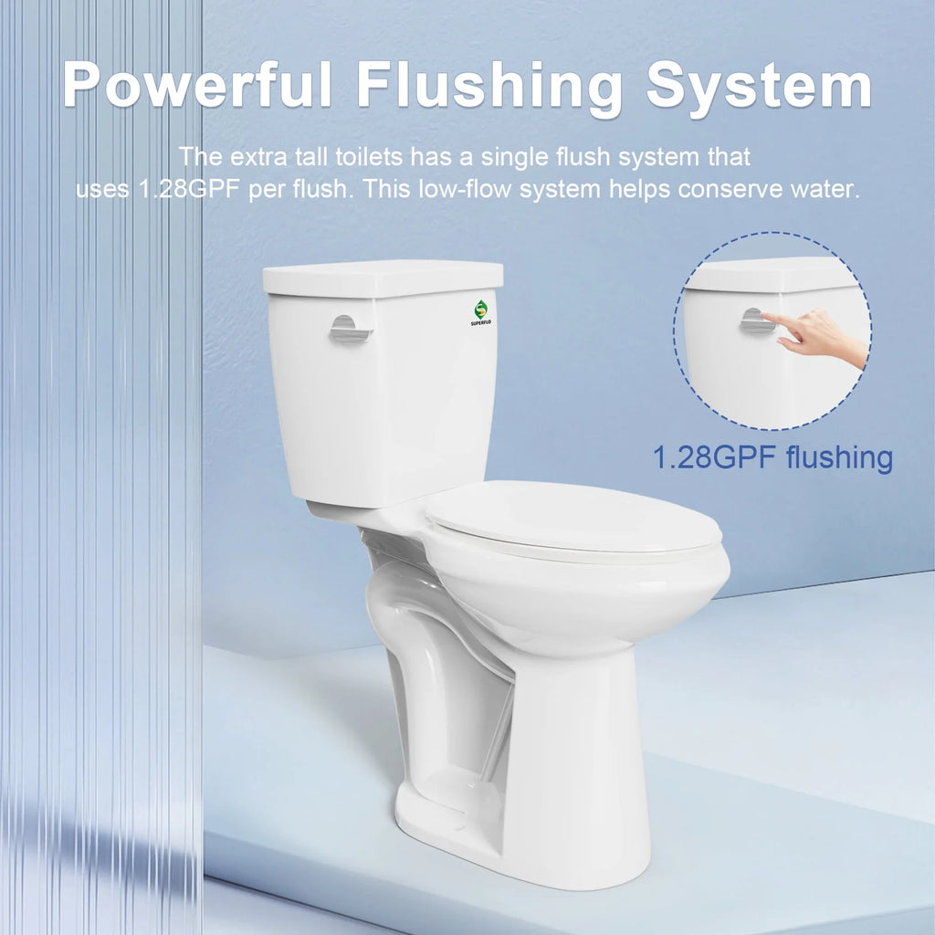 21 Inch Height Two Piece Elongated Toilet C804