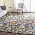 Navy Multi Floral Wool Area Rug 11' x 15' D866392