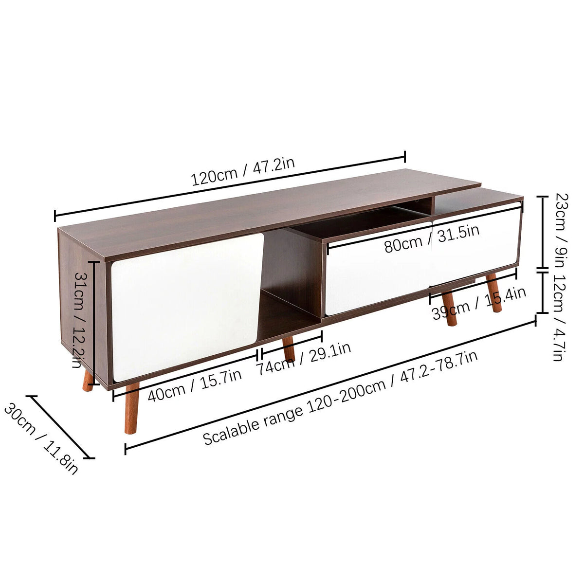 3 Doors MDF Storage Cabinet M327244