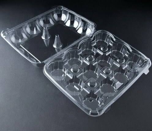 12-Compartment Clear Cupcake Container, 12-Pack J4463