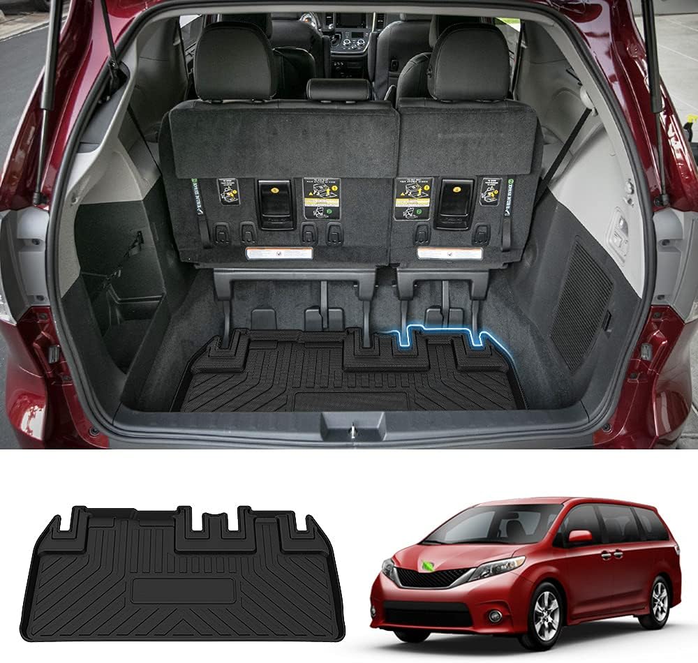 Cargo Liner Trunk Floor Mat for Toyota Sienna 2011-2019 Pack of 2 D860