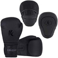 Matte Black Boxing Gloves and Pads I678007