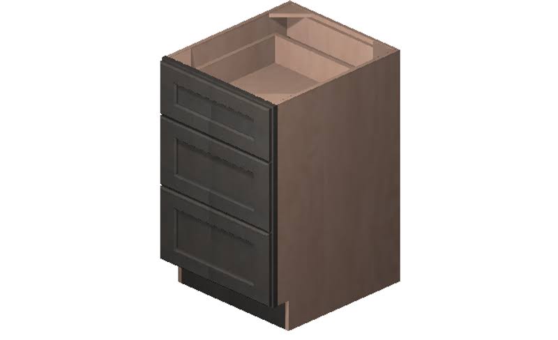3 Drawers Solid Birch Base Cabinet Z48590