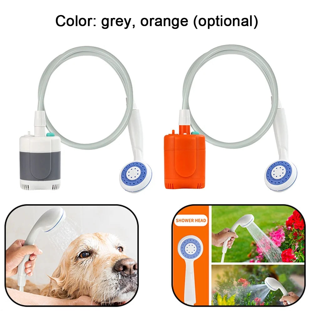 Portable Shower Camping Shower Handheld Electric USB Rechargeable Showerhead R3091