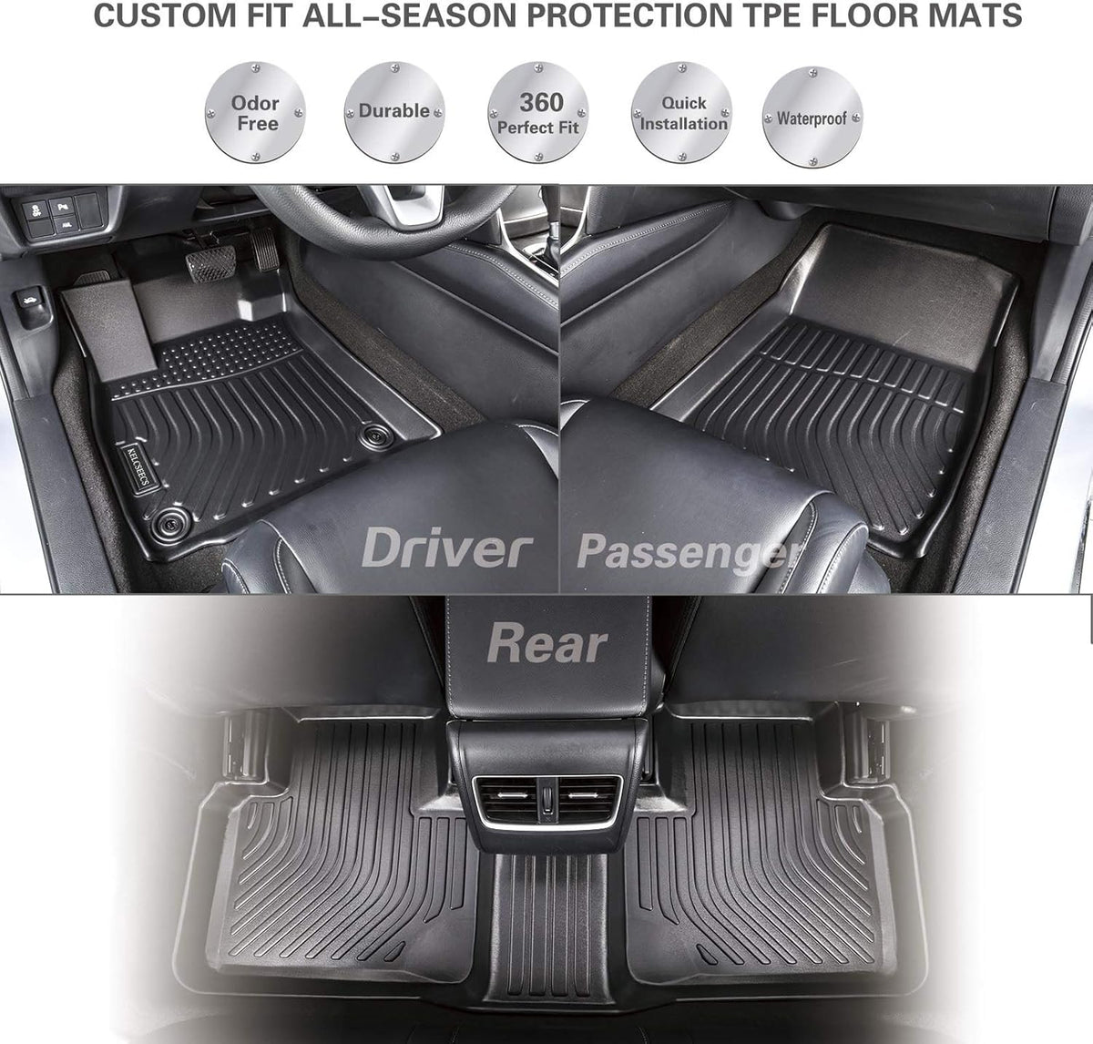 Custom Waterproof Rubber Car Floor Mats W3270