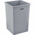 Square Plastic Garbage Can, Gray, 35 Gallon O300065