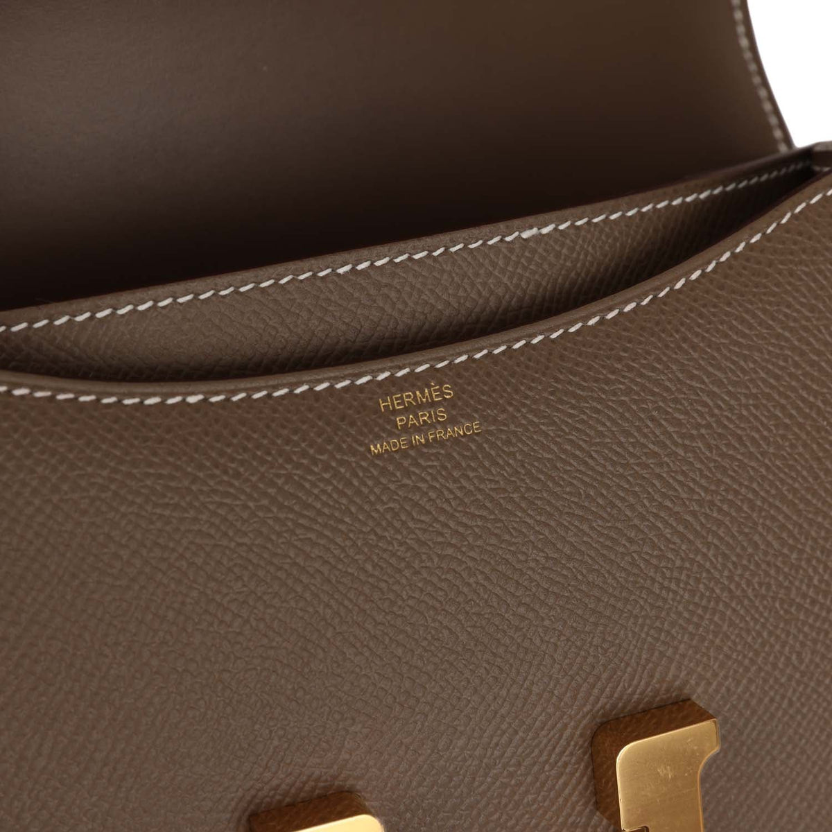 Etoupe Epsom Leather Shoulder Bag R789