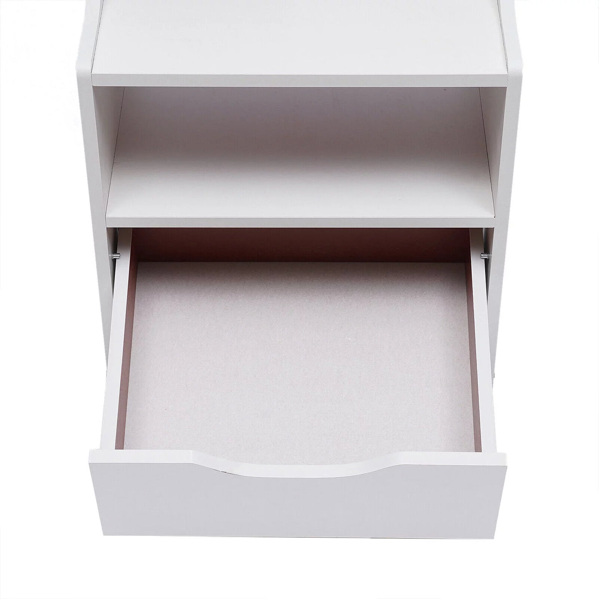 Wood Nightstand Side Table Storage Shelf S6655