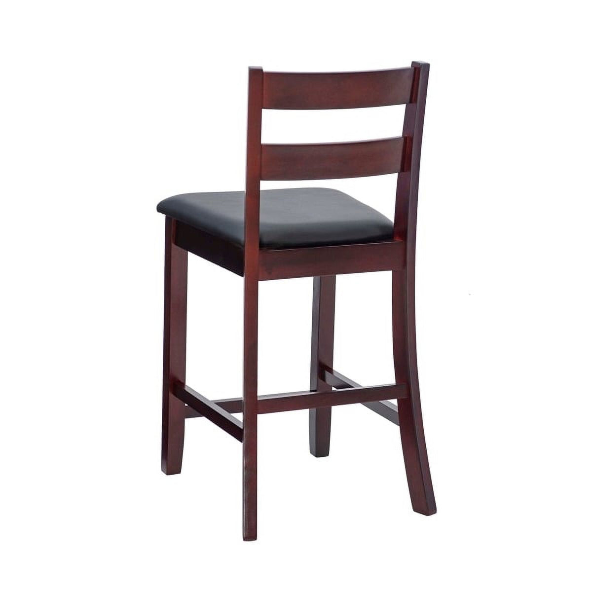 Dark Merlot Wood & Faux Leather Counter Stool T116952