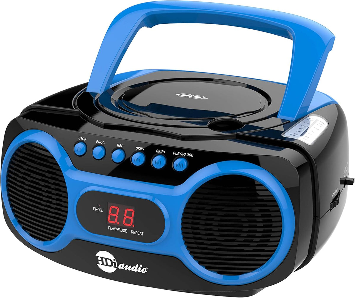 Blue Sport CD Boombox with AM/FM Radio and Aux Line-in M82586