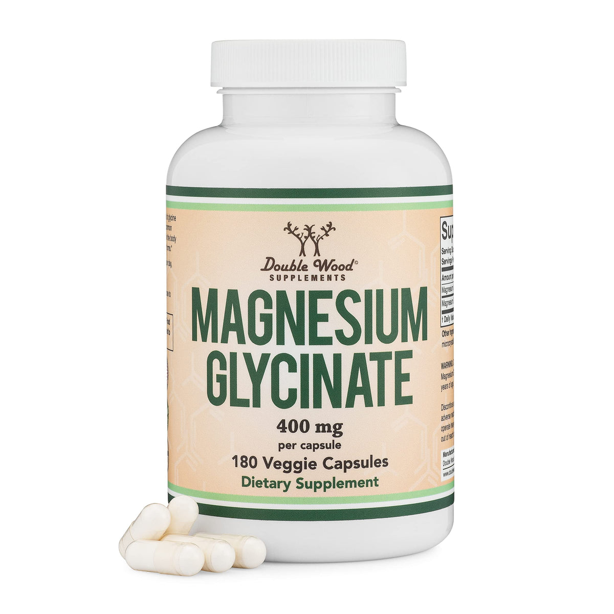 Magnesium Glycinate 400mg, 180 Capsules S9138