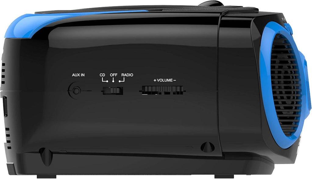 Blue Sport CD Boombox with AM/FM Radio and Aux Line-in M82586