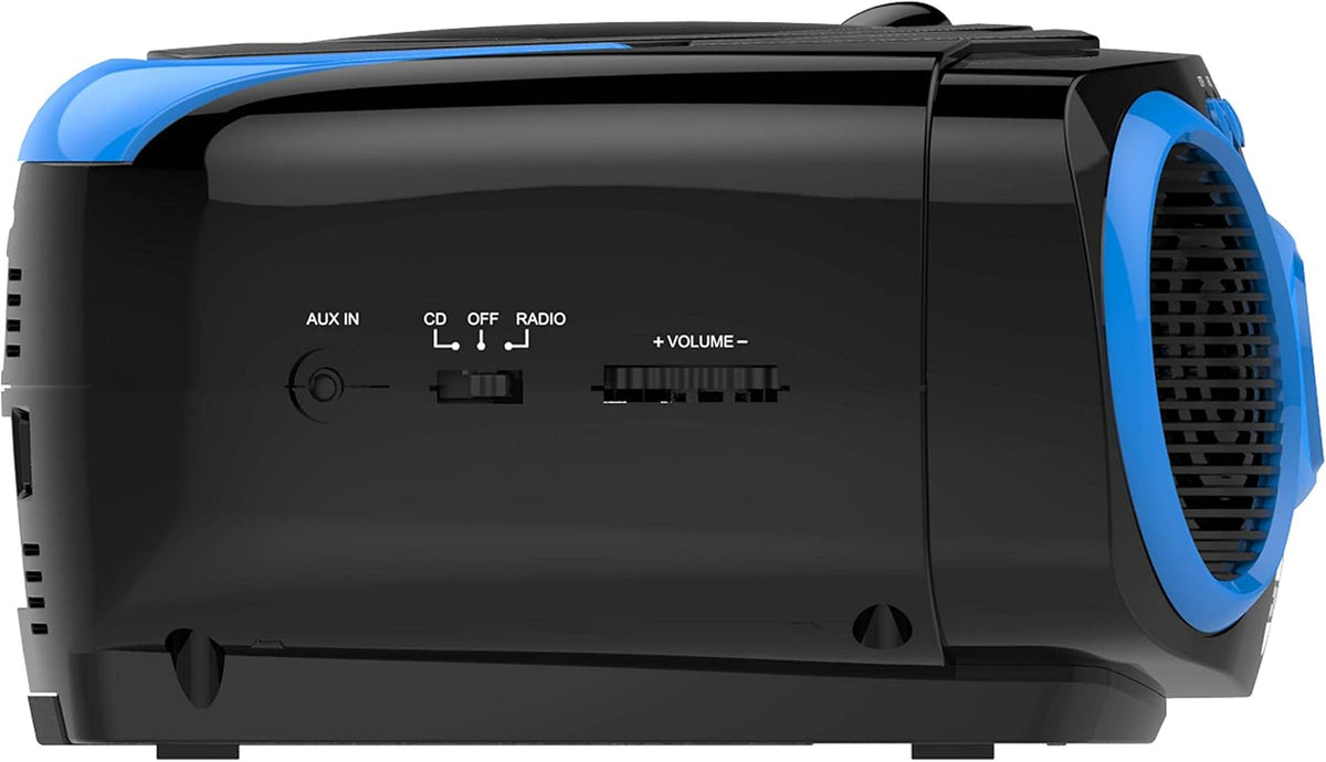 Blue Sport CD Boombox with AM/FM Radio and Aux Line-in M82586