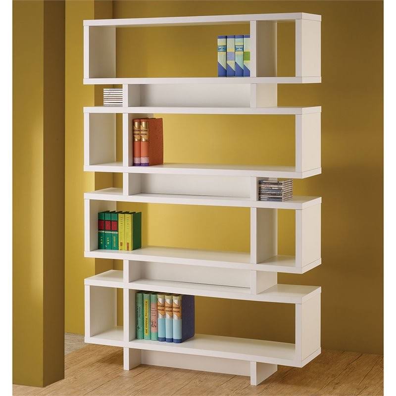 White 4 Tier Open Bookcase S5633