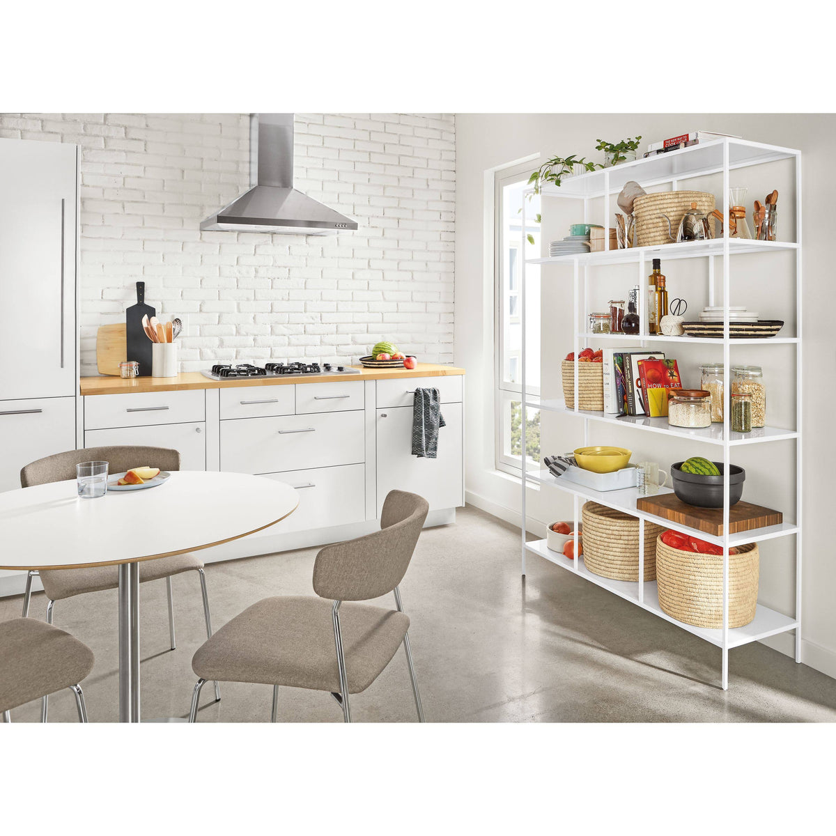 Modern Bookcase 15d 32W 59H in Taupe G20806