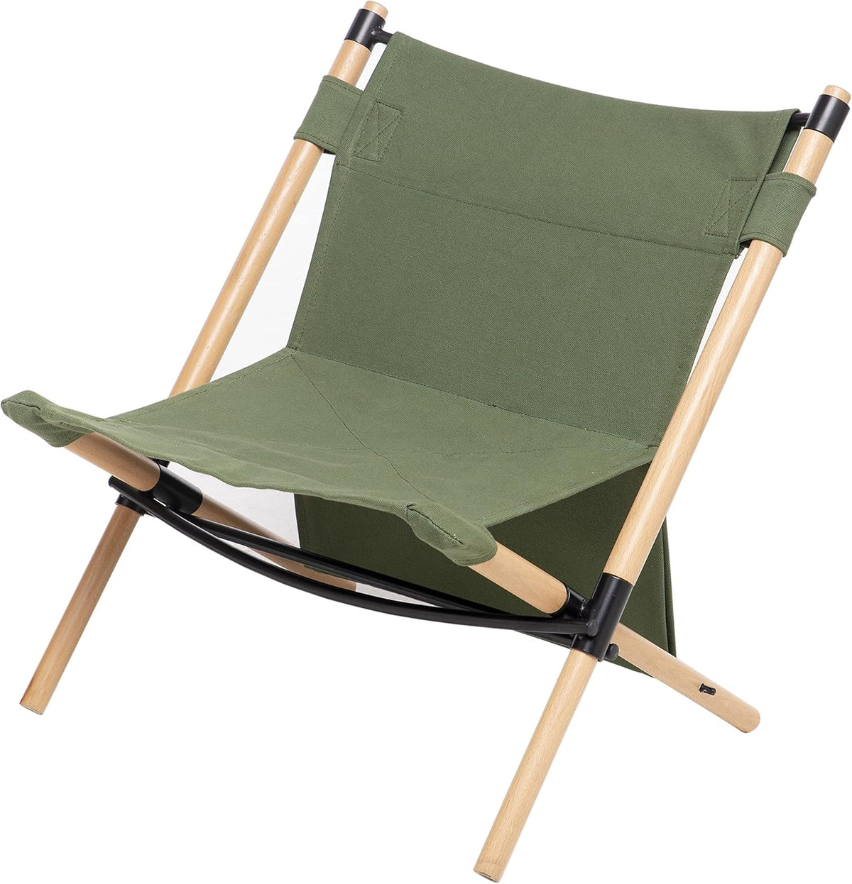 Green Portable Wood Camping Chair B2063