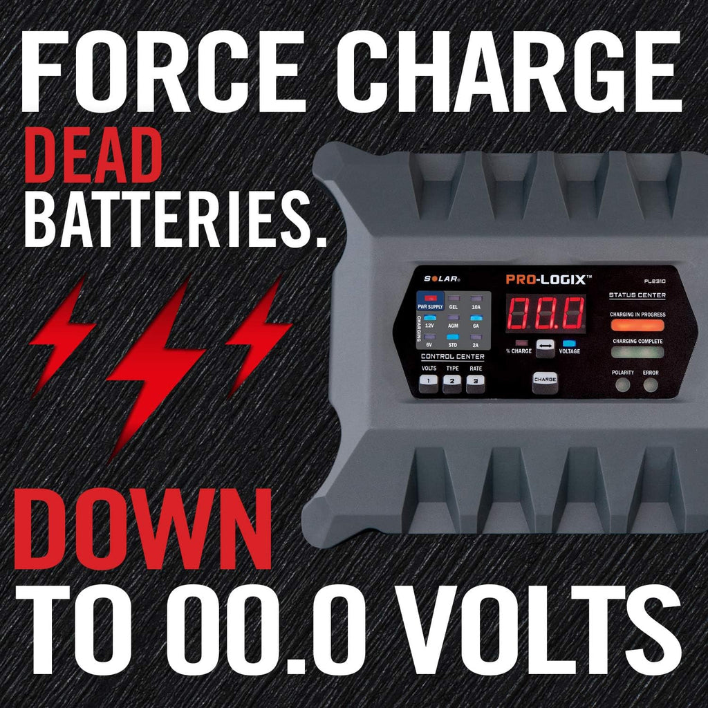 10-Amp Fully-Automatic Smart Charger 6V and 12V Battery Charger Pack of 2 R1572