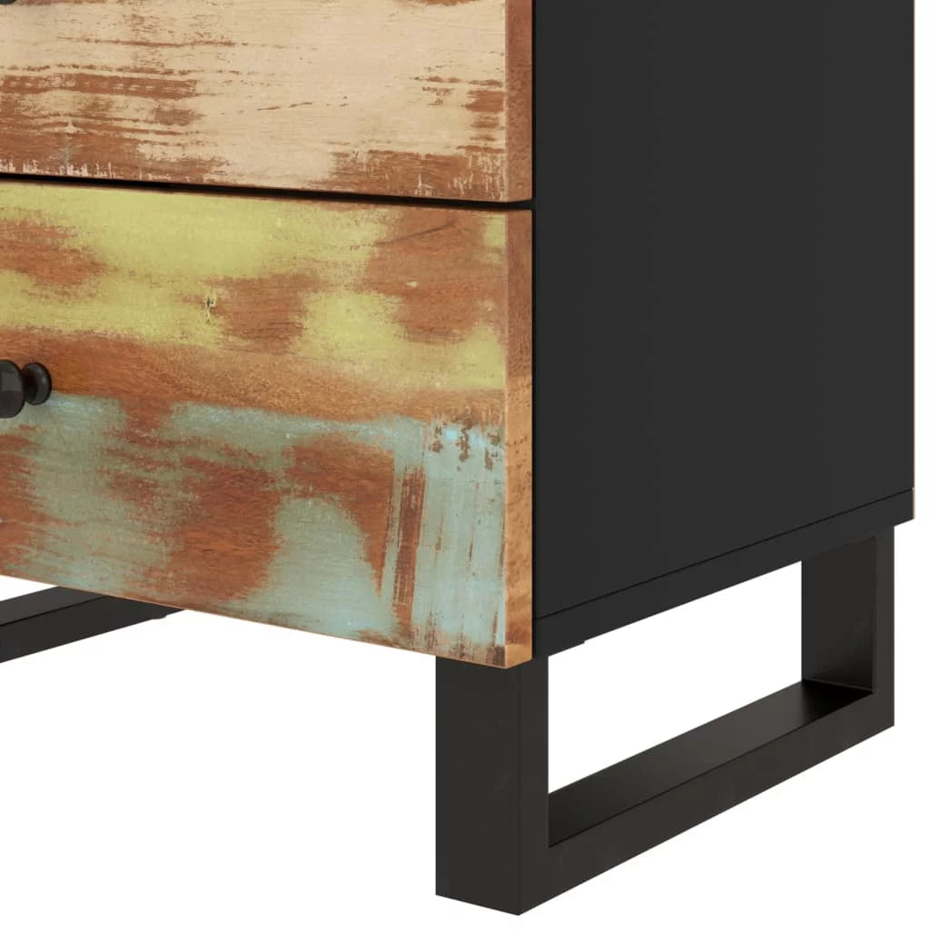 Solid Wood Reclaimed & Engineered Wood Bedside Cabinet E572