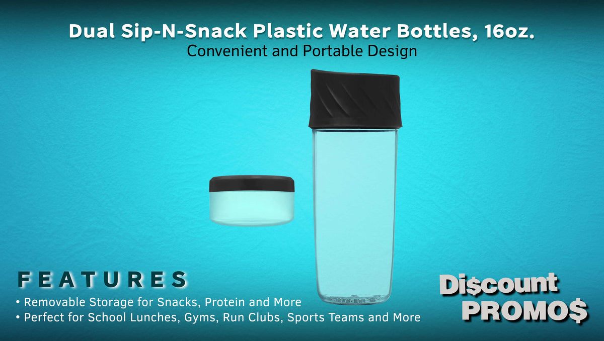 Black 16 oz Plastic Water Bottles Set of 10 Z930