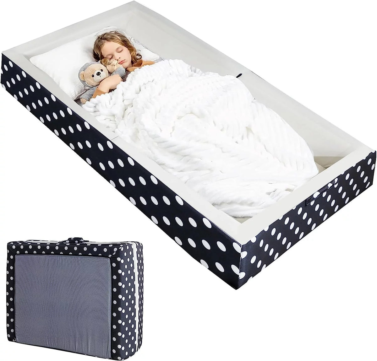 3-in-1 Toddler Bed Navy Blue 55 x 45 L313