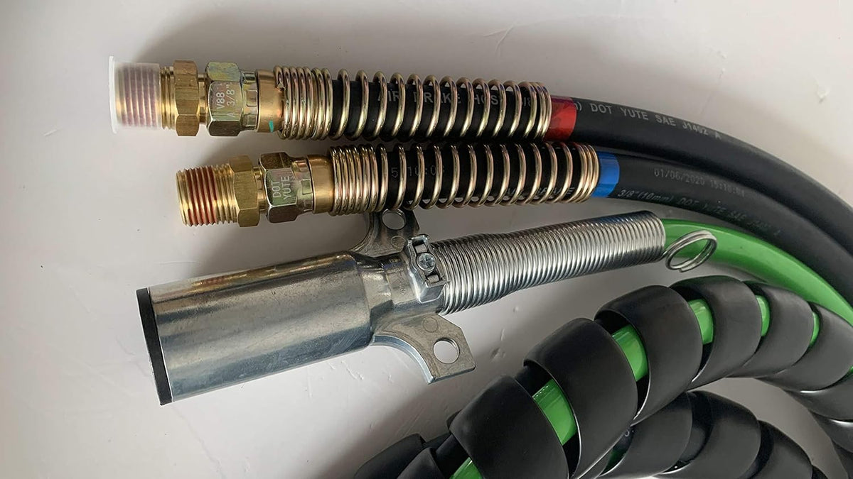 12 Ft 3-in-One Rubber Wrap Set Air Hose Electrical Cable Wrap D7423