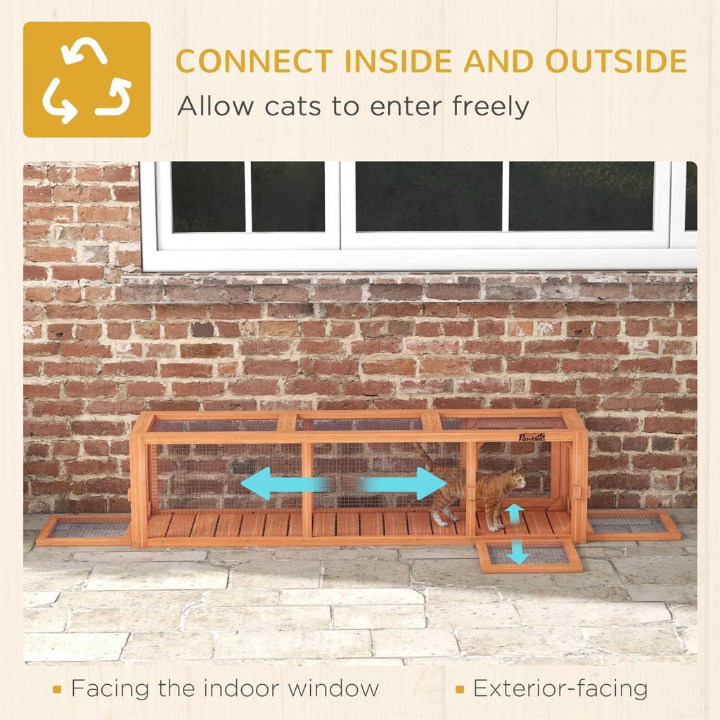 Extendable Wooden Outdoor Cat Tunnel S9753