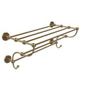 Metal Bracket Wall Shelf with Towel Bar and Hooks M1586