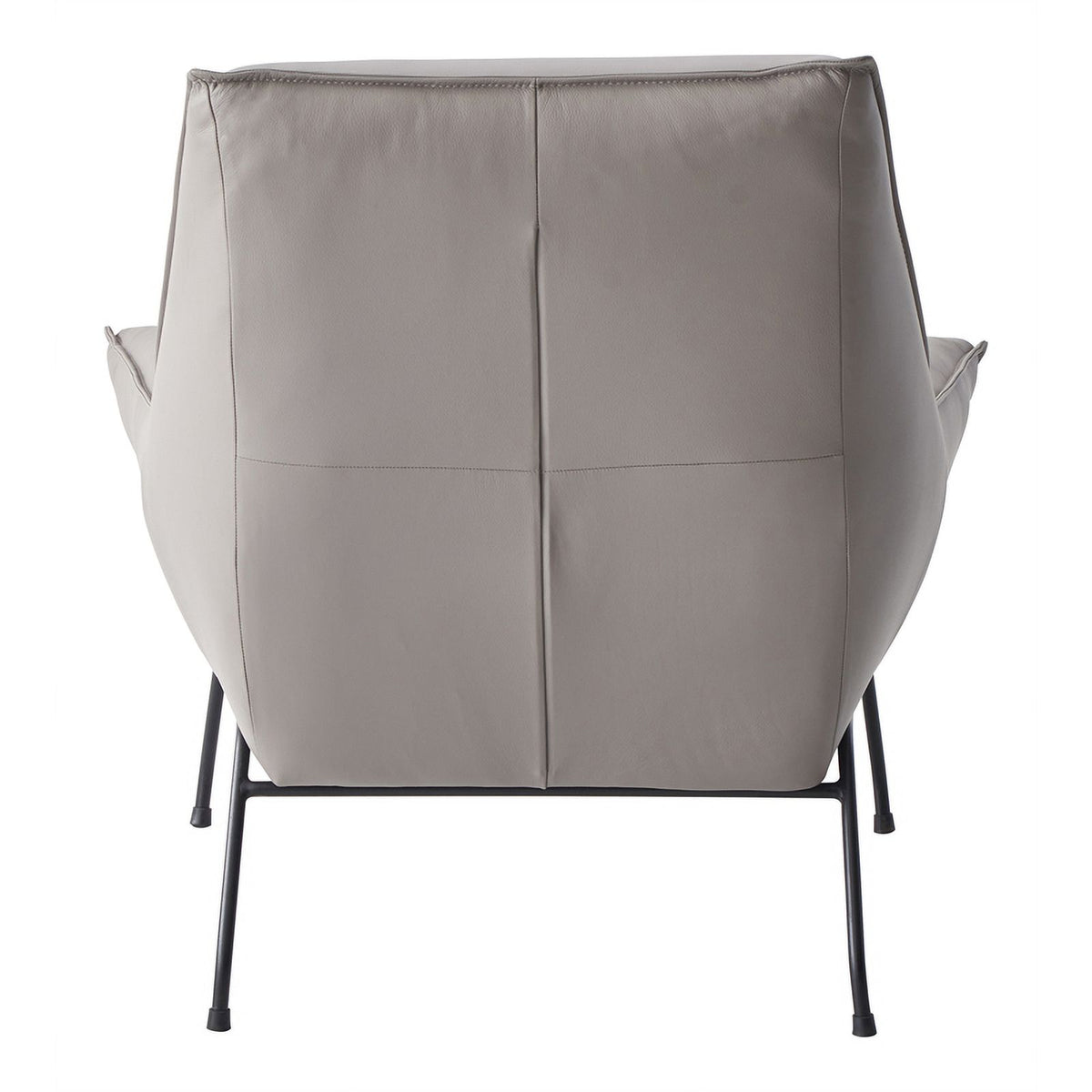 Khaki Upholstered Leather Accent Chair and Ottoman R419