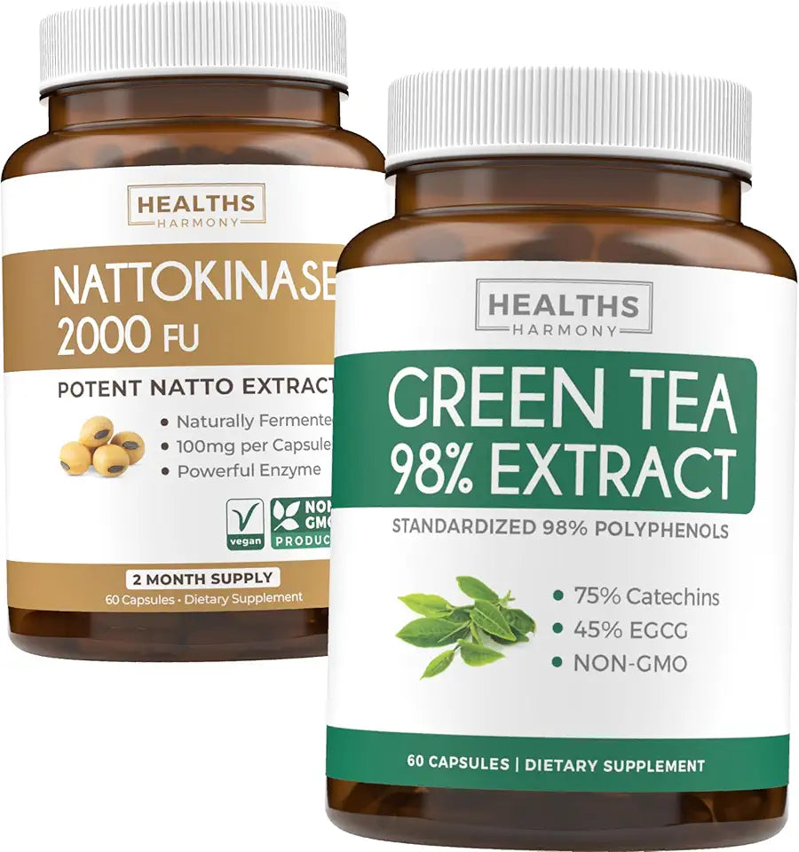 Nattokinase & Green Tea Extract 60 Capsules D636637