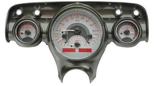 Silver Alloy Red Analog Gauges System Y947