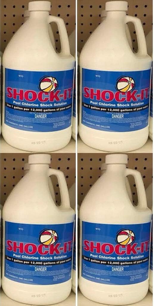 4 Gallons 12.5% Liquid Chlorine Pool Shock X624182