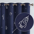 Navy 63 inches Blackout Grommet Curtains 2 Panels S36513