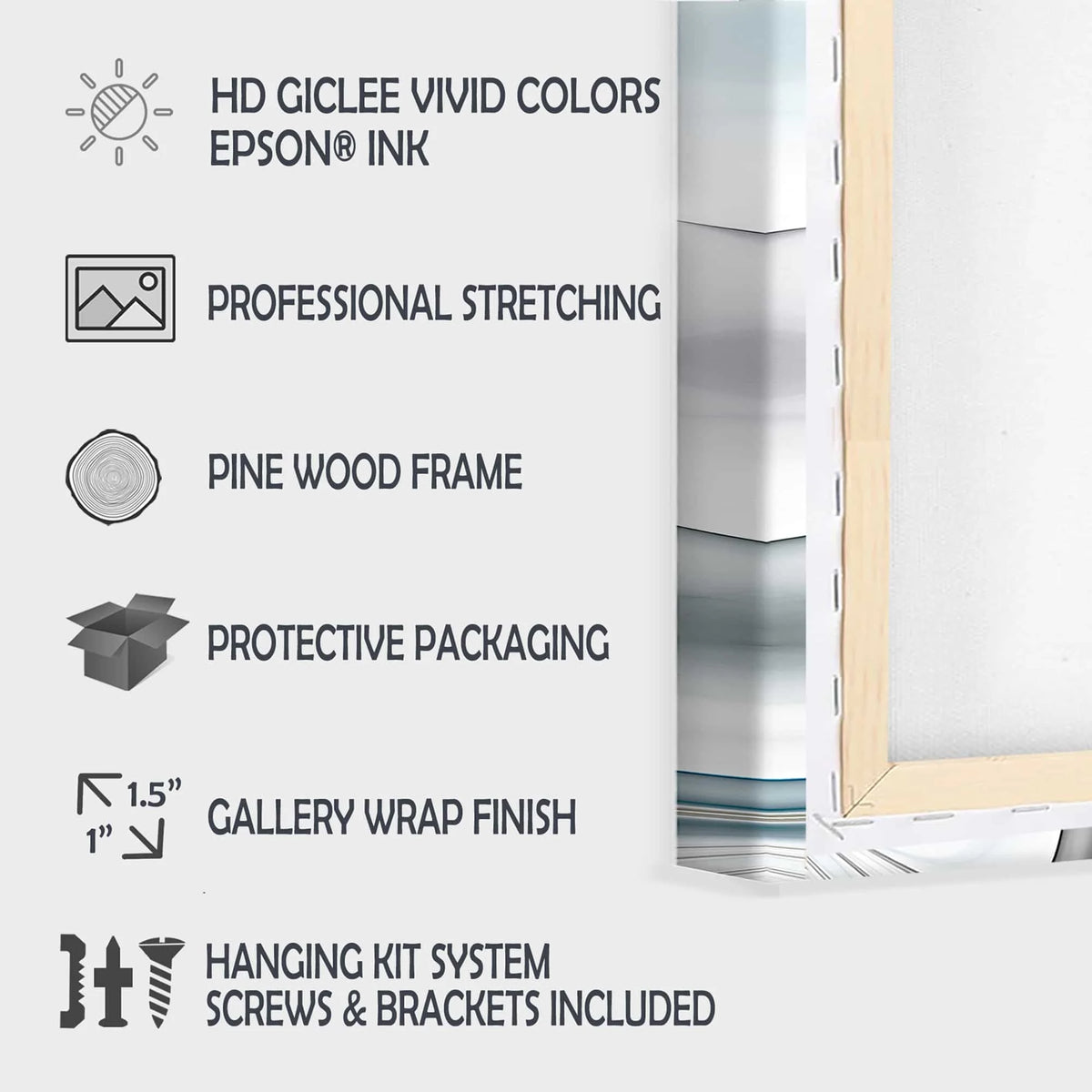 3 Piece Graphic Art on Wrapped Canvas Set O8834