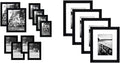 Black 10-Piece Picture Frame Set and 4 Piece 8x10 Picture Frame Set D465