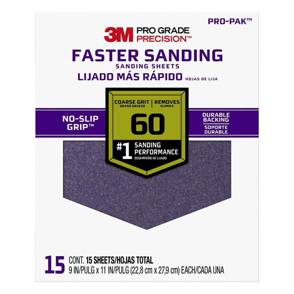 60 Grit Coarse Sanding Sheets, 9 in. x 11 in. U726141