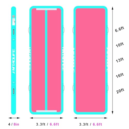 6.6ft Inflatable Air Gymnastics Mat Tumble Track with Air Pump I1760