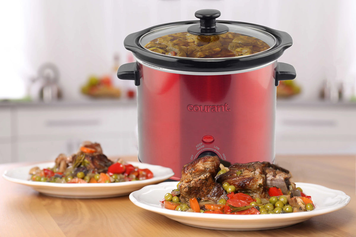 Red Stainless Steel 3.2 Quart Slow Cooker R6457