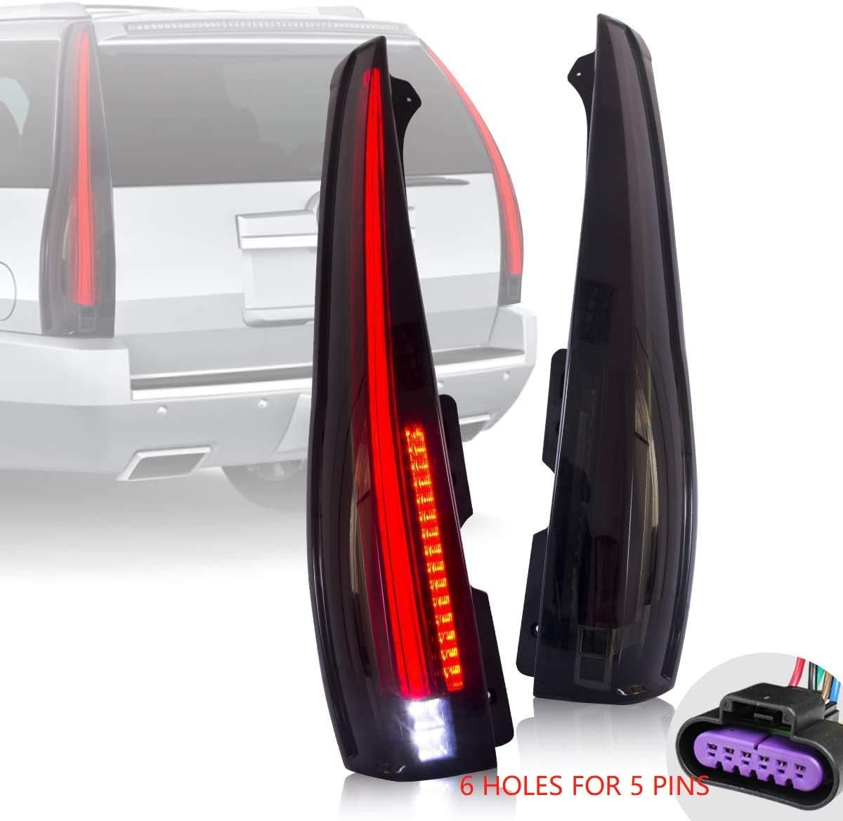 LED Smoked Taillights with Red Turn Signal E582
