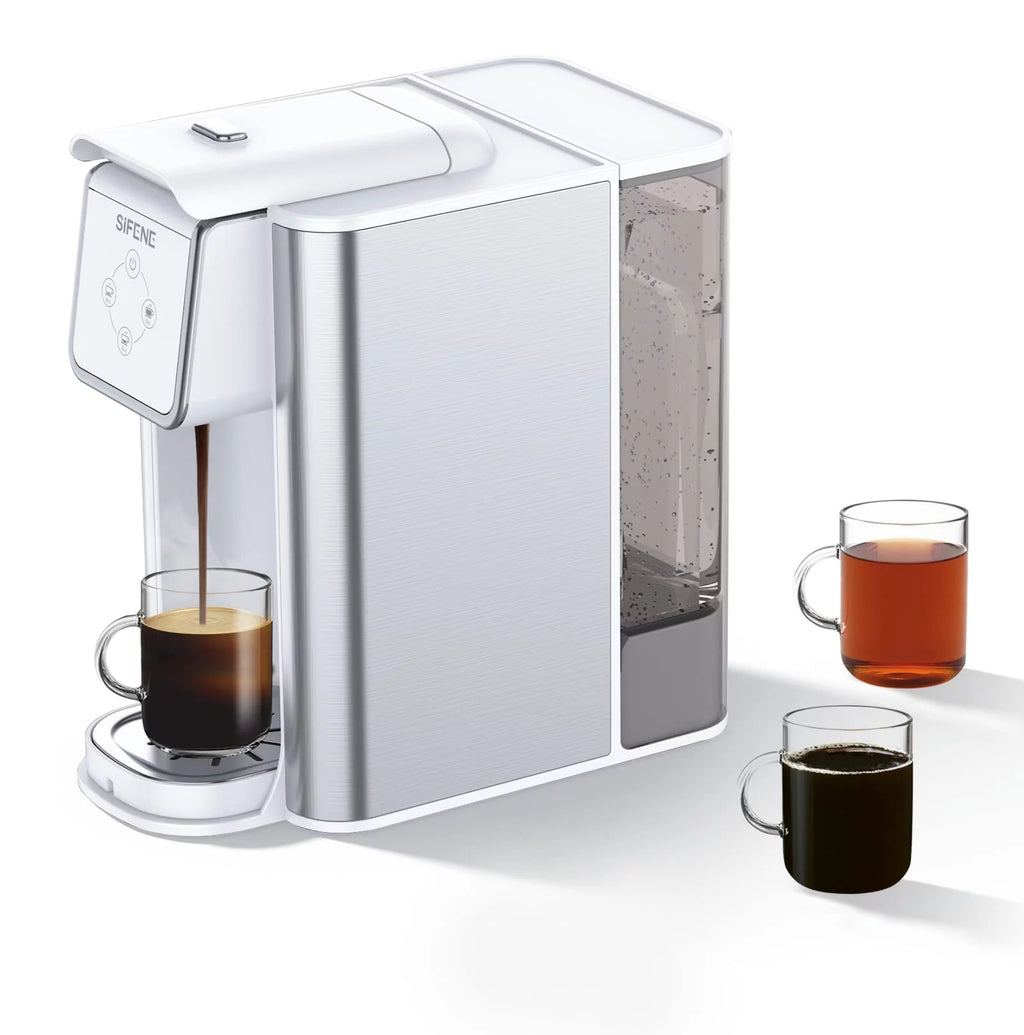 3-in-1 Single Serve Coffee Maker with 50oz Detachable Water Tank, White H22814