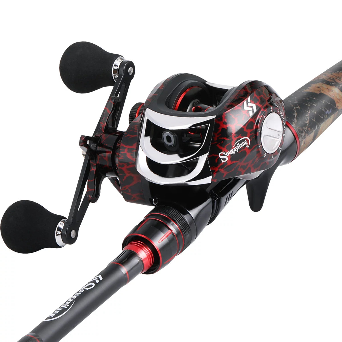 4-Piece Casting Fishing Rod and Baitcasting Reel Combo A27020